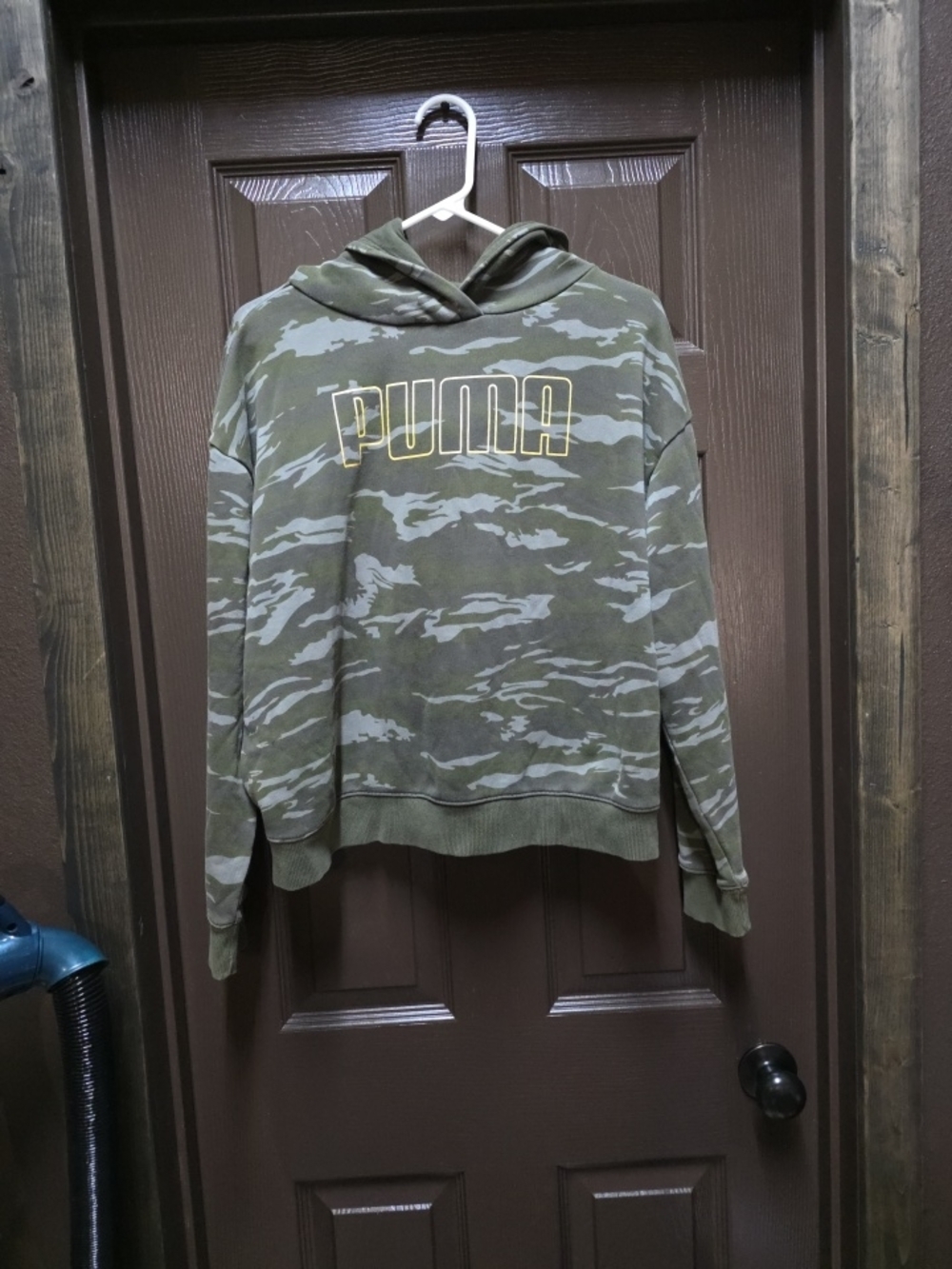 PUMA Men's Olive Camo Hoodie Sweatshirt